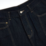 Barrel-Leg Selvedge Denim Cropped Pants