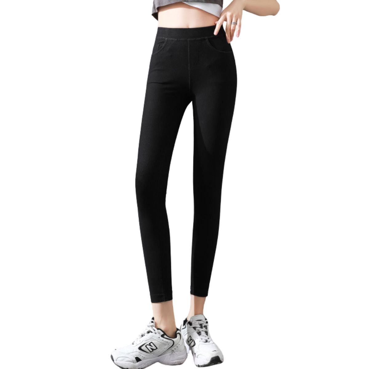 Slim Fit High-Waisted Capri Jeggings