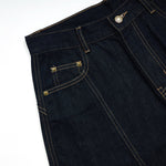 Barrel-Leg Selvedge Denim Cropped Pants