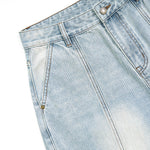 Baggy Cargo Denim Cropped Pants