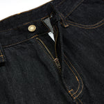 Black Selvedge Denim Cropped Pants