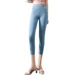 Slim Fit High-Waisted Capri Jeggings