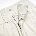 Beige Oversized Cargo Cropped Pants