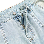 Baggy Cargo Denim Cropped Pants