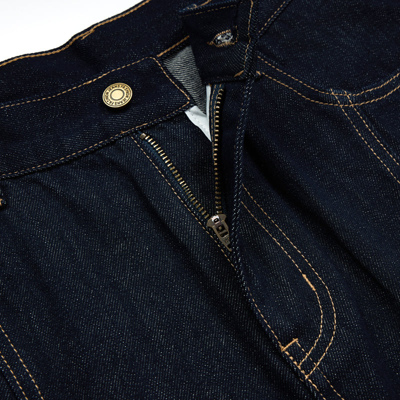 Barrel-Leg Selvedge Denim Cropped Pants