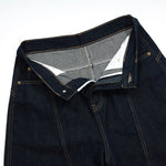 Barrel-Leg Selvedge Denim Cropped Pants