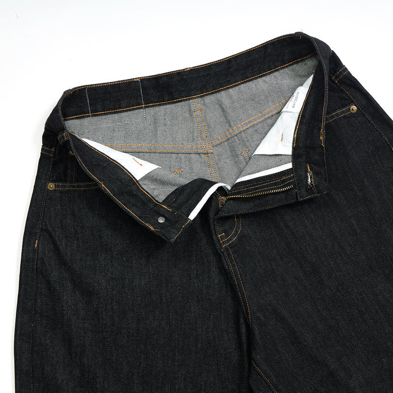 Black Selvedge Denim Cropped Pants
