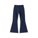 Women's Pleated Flared Plush Trousers