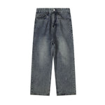 Vintage Wash Wide Leg Denim Jeans