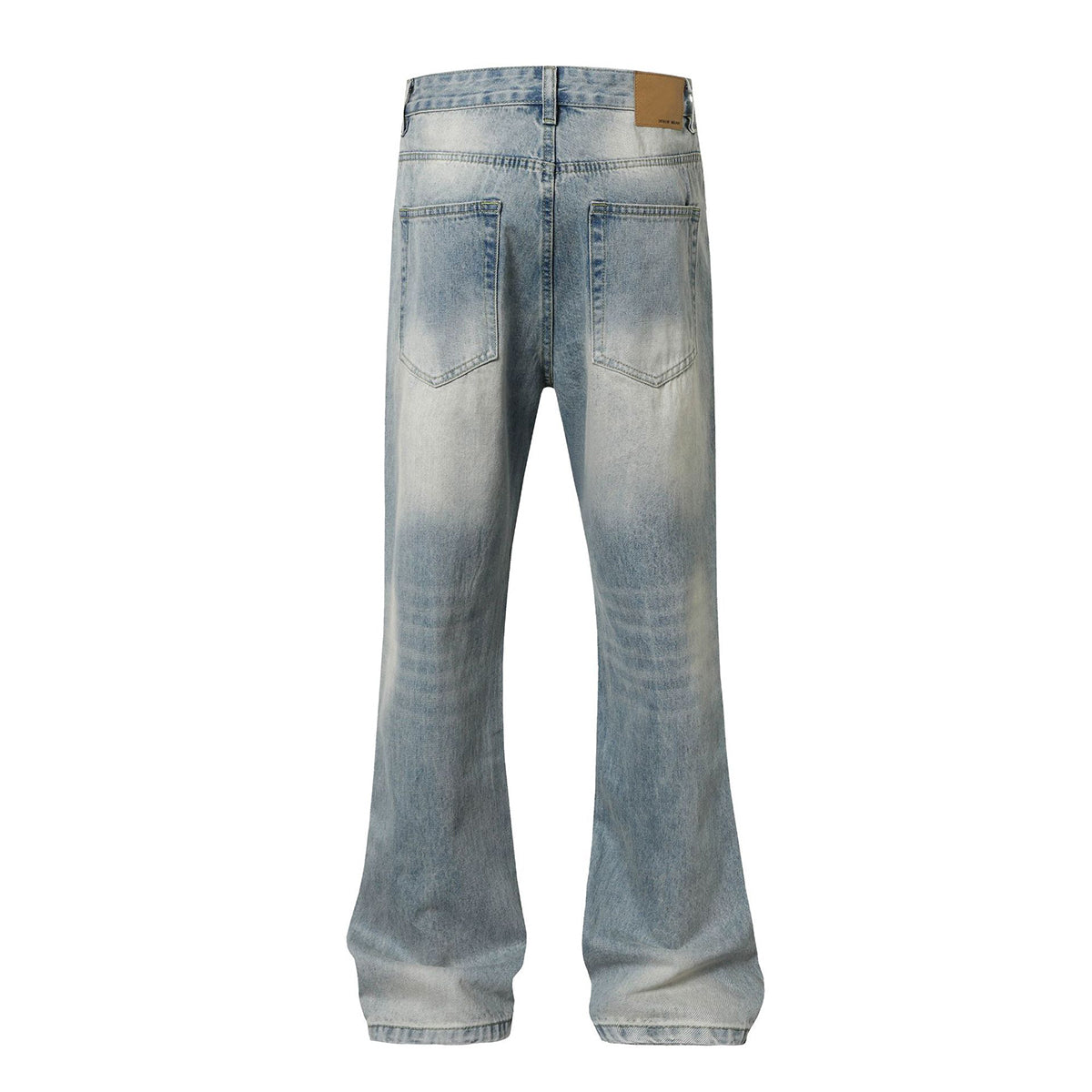 Vintage Light Wash Flared Loose Fit Streetwear Jeans