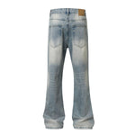 Vintage Light Wash Flared Loose Fit Streetwear Jeans