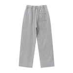 Washed Raw Hem Distressed Trousers