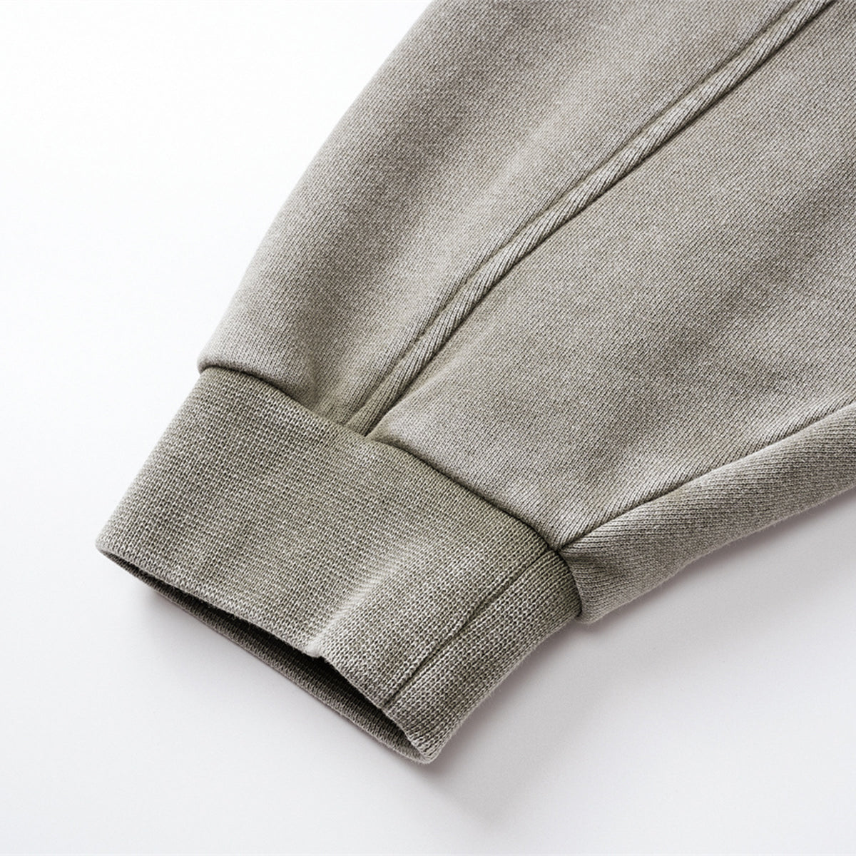 Distressed Wash Comfort Zip Pullover Sweatshirt