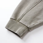 Distressed Wash Comfort Zip Pullover Sweatshirt