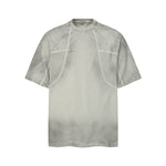 Structured Seams Minimalist Gradient Contemporary Design Tee