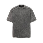 Structural Panels Sleeve Zipper Vintage Washed Short Sleeve Tee