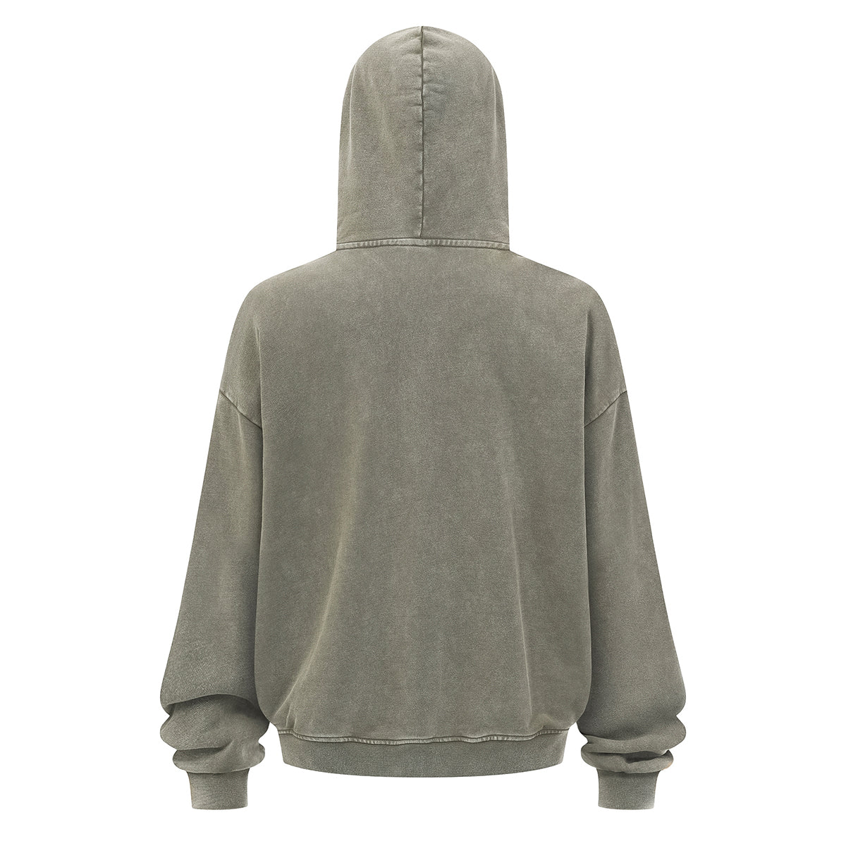 Double Yarn Vintage Washed Zippered Comfort Hoodie