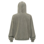 Double Yarn Vintage Washed Zippered Comfort Hoodie