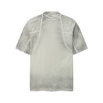 Structured Seams Minimalist Gradient Contemporary Design Tee