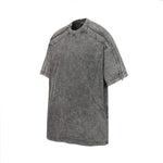 Structural Panels Sleeve Zipper Vintage Washed Short Sleeve Tee