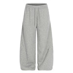 High Street Minimal Wide-Leg Drawstring Sweatpants