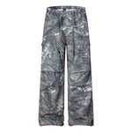 Camo Print Multi Pocket Cargo Drawstring Waist Pants