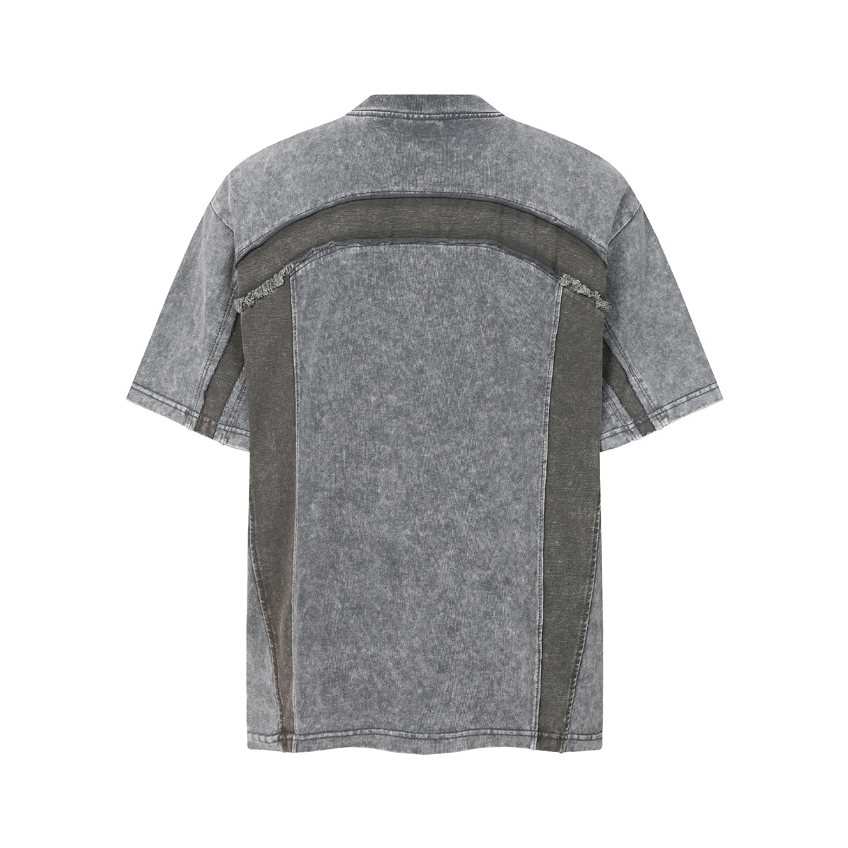 Patchwork Vintage Washed Short Sleeve Cotton Tee