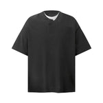 Layered Deconstructed Cropped Boxy Crew Tee