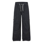 Washed Solid Deconstructed Relaxed Stretch Cargo Pants