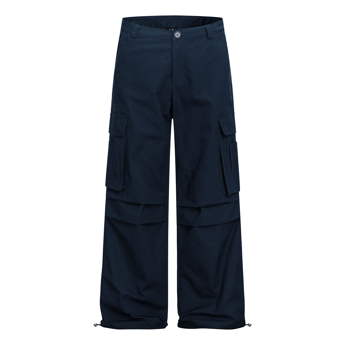 Deconstructed Pleated Premium Solid Relaxed Cargo Pants