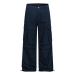Deconstructed Pleated Premium Solid Relaxed Cargo Pants
