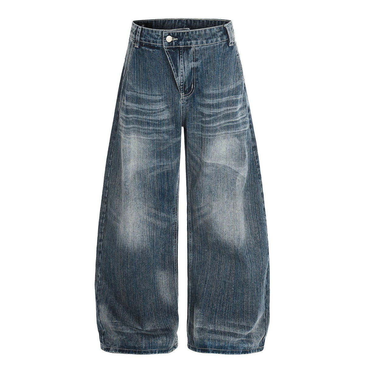 Bamboo Texture Cat Whisker American High Street Jeans