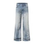 Vintage Light Wash High Waisted Wide Leg Relaxed Jeans