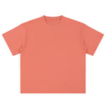 Relaxed Fit Boxy Solid Color Minimal Tee