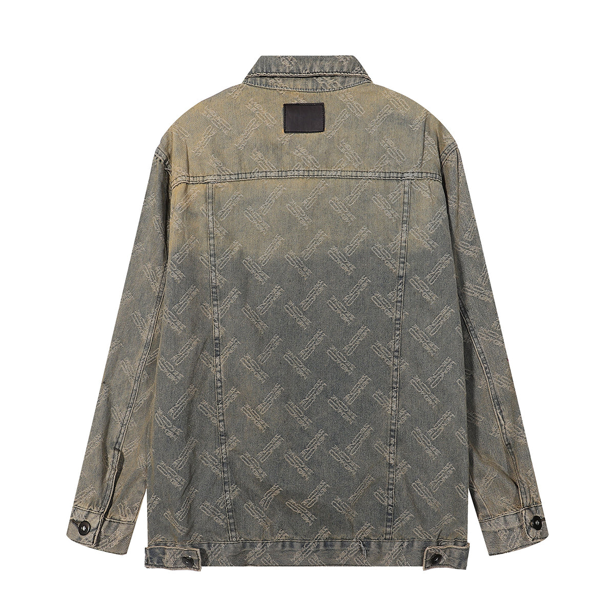 Relaxed Jacquard Denim Trucker Jacket
