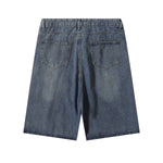 Built In Belt Mid Waist Denim Shorts
