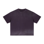 Boxy Raw Edge Washed Loose Short Sleeve Tee