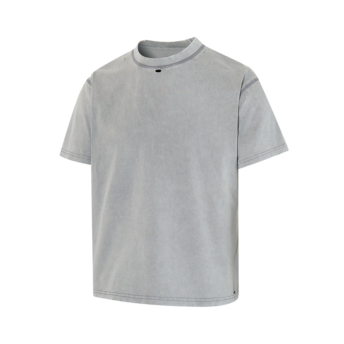 Vintage Washed Distressed Crewneck Short Sleeve Casual Tee