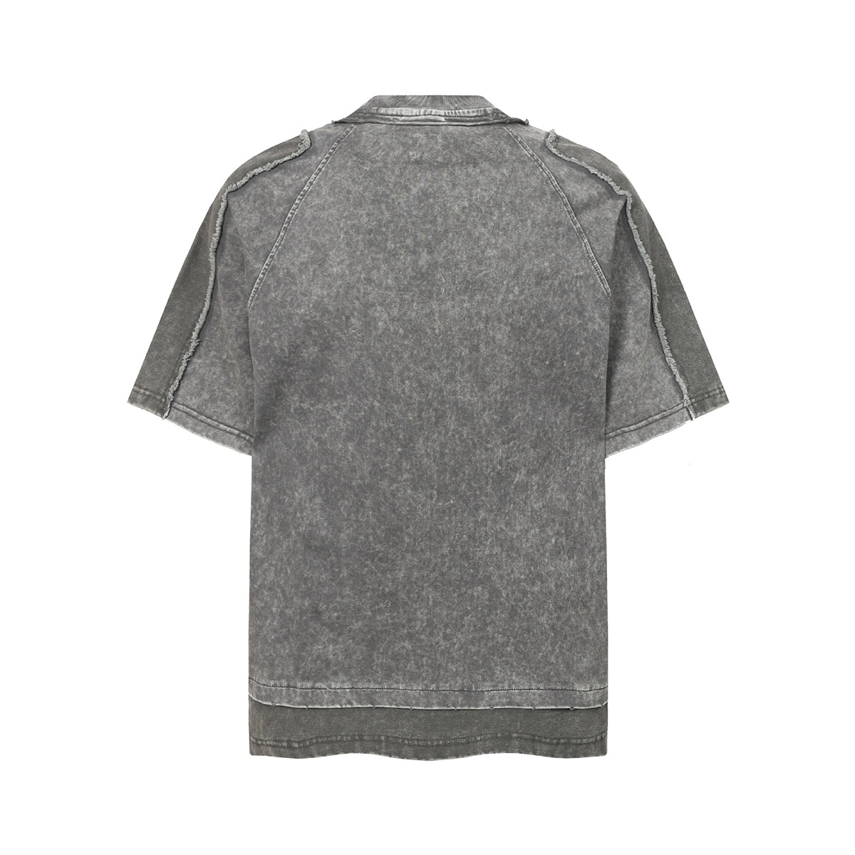 Vintage Washed Patchwork Short Sleeve Chest Pocket Tee