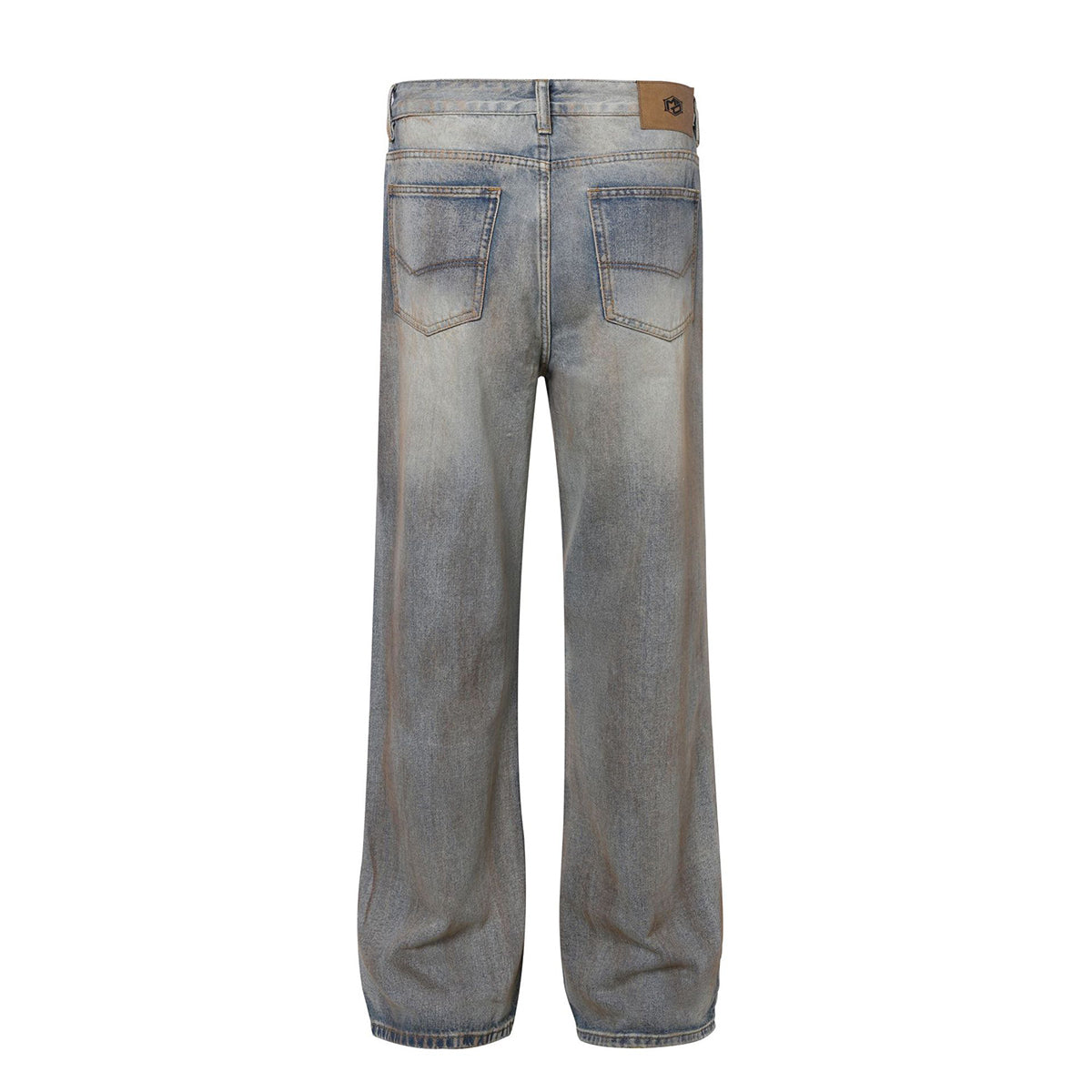 Classic Vintage Wash Straight Leg Relaxed Jeans