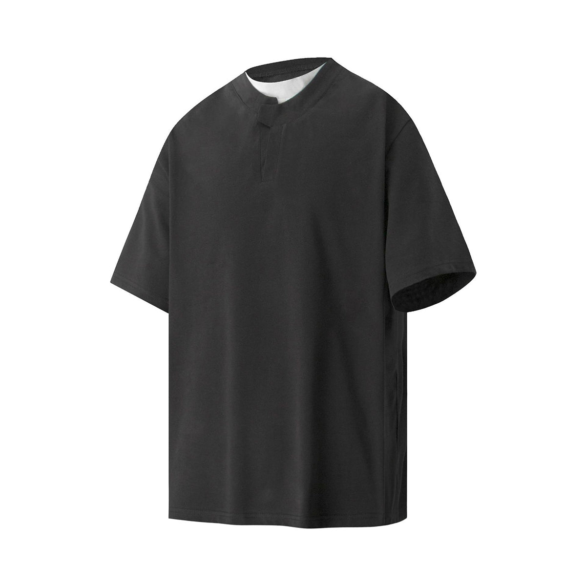 Layered Deconstructed Cropped Boxy Crew Tee