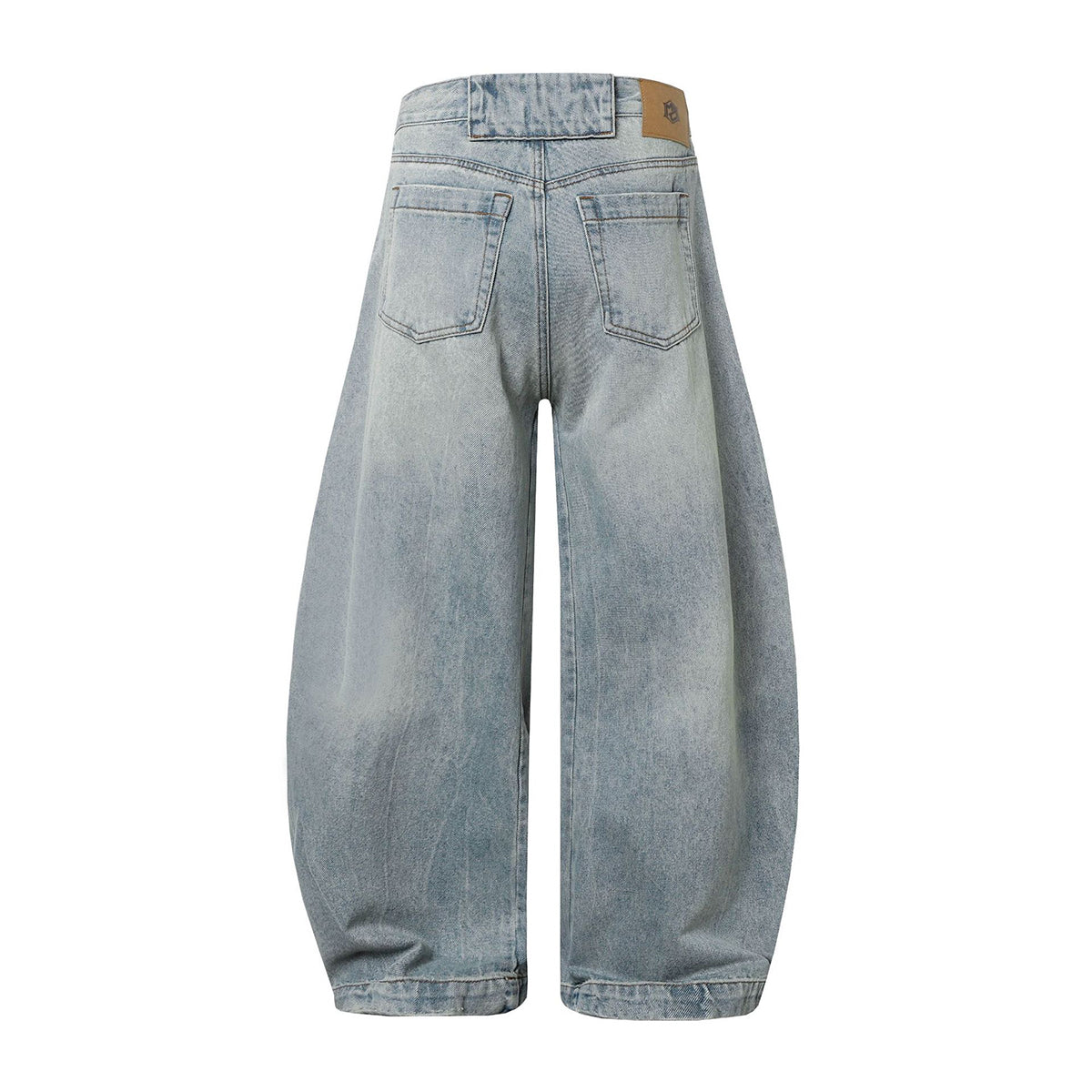 High Street Wide Leg Deconstructed Vintage Washed Loose Jeans