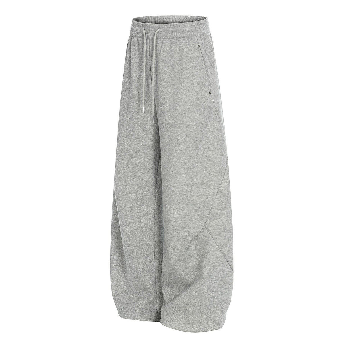 High Street Minimal Wide-Leg Drawstring Sweatpants