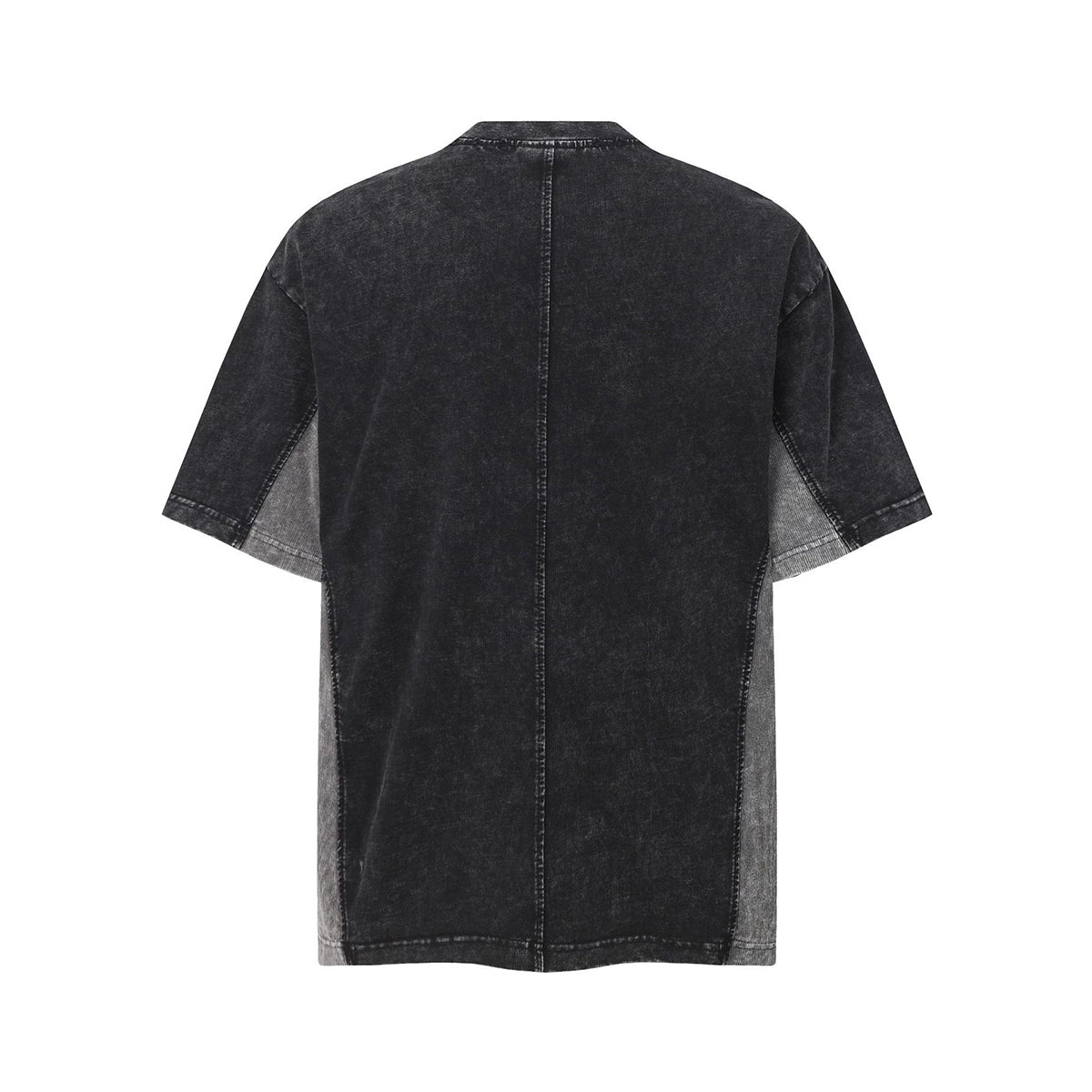 Streetwear Inspired Color Blocked Washed Casual Cotton Tee