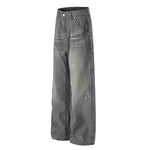 Wide Leg Banana Jeans Cat Whisker Painted Denim