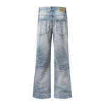 Vintage Light Wash High Waisted Wide Leg Relaxed Jeans