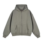 Heavyweight Double-Slider Zipper Fleece Hoodie