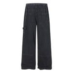 Washed Solid Deconstructed Relaxed Stretch Cargo Pants