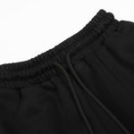 Studded 67 Print Black Wide Leg Sweatpants