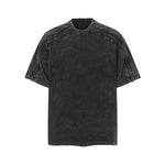 Structural Panels Sleeve Zipper Vintage Washed Short Sleeve Tee